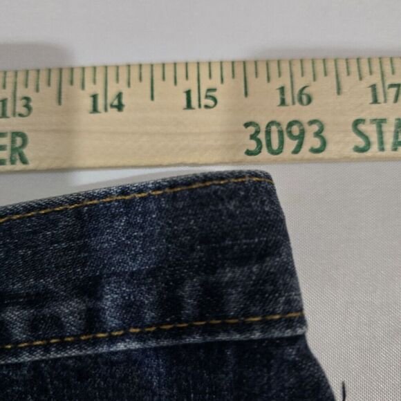 Vtg Y2K 90's Abercrombie & Fitch Midi Slit Hem Denim Skirt Womens 8 Retro USA - Picture 7 of 11